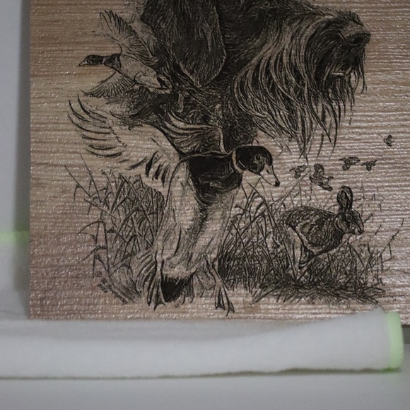 Let's Go Hunting.  Montage of hunting dog, laser engraved - Picture 4 of 5